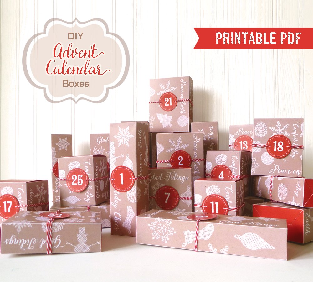Printable Advent Calendar Boxes: LittleStuff.me