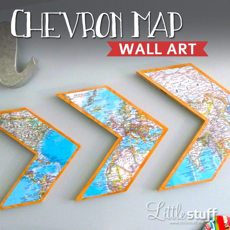 LittleStuff.me: Chevron Map Wall Art